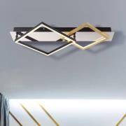 Lesina LED-taklampe, 2-lys, gull/sort, aluminium