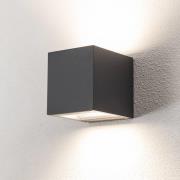 Bega utendørs vegglampe 24719 K3, grafitt, opp/ned, støpt aluminium