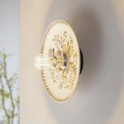 Lucande vegglampe Faelira, rosa/hvit, keramikk