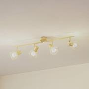 Lindby taklampe Piena, beige, 4 lyskilder, metall, 70 cm