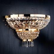 SHERATON vegglampe forgylt m 24k, med tre lys