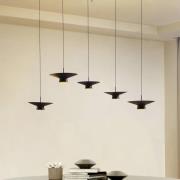 Lindby LED-hengelampe Norvind, 10 lyskilder, svart, dimbar