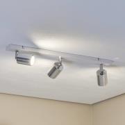 Taklampe Tune II, hvit/krom, metall, 3-lys, E27