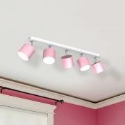 Downlight Cloudy med 5 lyskilder rosa