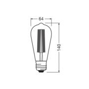 OSRAM LED Vintage 1906 Edison, gull, E27, 5,8 W, 822, dim.