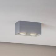 Taklampe Ara Maxi i aluminium 2 lyskilder, grå