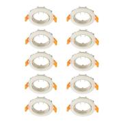 Prios innfelt taklampe Fibur, beige, sink, Ø 8,2 cm, 10 stk