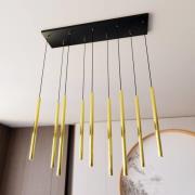 Hengelampe Selter, gullfarget, 9 lyskilder, metall