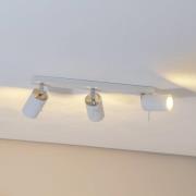 Downlight Round, hvit, 3 lyskilder lineær