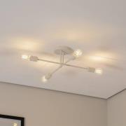 Cambridge taklampe, 4 lyskilder, sandfarget, metall