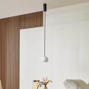 Lucande LED-hengelampe Darkorin, hvit, hakk, gips, 12 cm