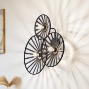 Lindby vegglampe Evandor, svart, bambus, 3-lys, E27