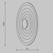 Maytoni LED-vegglampe Nami, cappucino, Ø 40 cm, aluminium