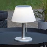 LED-solcelle-bordlampe Solia med trekksnor