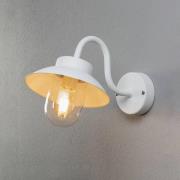 Vega Mini utendørs vegglampe, bredde 22 cm, hvit