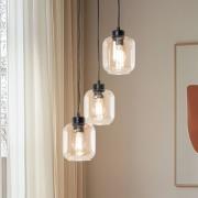 Hengelampe Sombra, rav, 3 lyskilder, rund