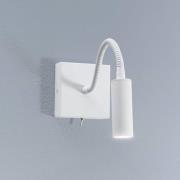 Vegglampe Ojos, hvit, leselampe, justerbar, 33 cm, G9