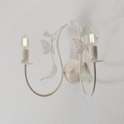 Summer vegglampe, hvit/grønn/rosa, bredde 25 cm, stål, 2 lyskilder