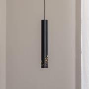 Tibia pendellampe, 1 lyskilde, svart, stål, GU10