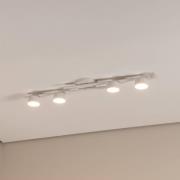 Taklampe Fragment, hvit, lengde 86 cm, metall, 4 lyskilder.