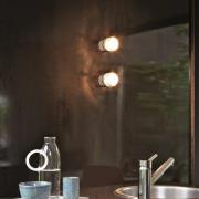 Oluce LED-vegglampe Fresnel, hvit, aluminium, glass, 2700 K