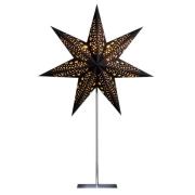 STERNTALER papirstjerne, svart, 7-takket Ø 45 cm Høyde 70 cm