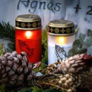 STERNTALER LED-gravlys, hvit, høyde 12 cm, IP44, batteri