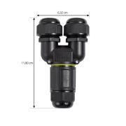 Kabelforbinder Y, vanntett, IP68, lengde 118 cm, svart