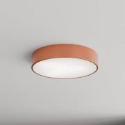 Taklampe Cleo 400, kobber, sensor, IP54, Ø 40 cm, metall