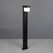 Solcelledrevet veilampe Colombo, matt svart, metall, høyde 100 cm