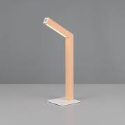 LED-bordlampe med batteri Skip, MDF, trefarget, høyde 37,5 cm