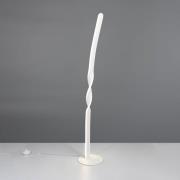 LED-gulvlampe Ginko, hvit matt, metall, høyde 110 cm