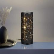 LED-bordlampe Taco, svart, plast, høyde 34,5 cm