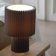 Markslöjd bordlampe Catis, grå, 32 cm høy, tekstil, E27