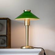 PR Home Bordlampe August, messingfarget/grønn, 34 cm, metall