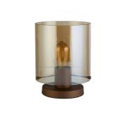 Bordlampe Sverige, mokka/amber, stål, glass, E27