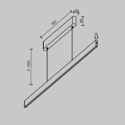 Maytoni LED-hengelampe Ephoria, hvit, aluminium, lengde 116 cm