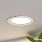Prios LED-innbyggingslampe Cadance, sølv, 17 cm, CCT, IP44