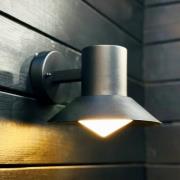 Dyberg Larsen utendørs vegglampe Venice, svart, Ø 20 cm