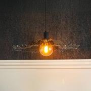 Dyberg Larsen Hengelampe Flora, svart matt, Ø 60 cm Metall