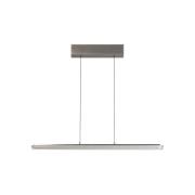 LED-pendellampe Torvi, lengde 135 cm, nikkelfarget/hvit, CCT