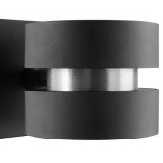 LED-vegglampe Glow-Sphere, svart, Ø 13 cm, metall, 2 lyskilder.