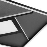 LED-taklampe Hardy, lengde 46 cm svart matt metall/stoff