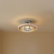 Lindby taklampe Branford, retro, Ø 35 cm, beige, metall