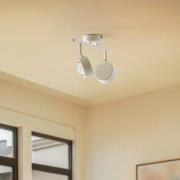 Lindby spotlight Jyla, hvit, linse, 4 200 K, 2-lys, GX53