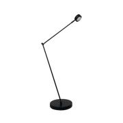 Lindby gulvlampe Jyla, svart, linse, 4200K, GX53, jern