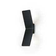 LED-vegglampe Ada, svart, aluminium, 2-lys