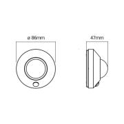 OSRAM LED-nattlampe NIGHTLUX CEILING, hvit, sensor Batteri