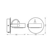 OSRAM LED-veggspot VENUS, hvit, 1 lyskilde, metall 3.000 K