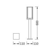OSRAM veilampe ENDURA CLASSIC FRAME, mørkegrå, 60 cm IP44